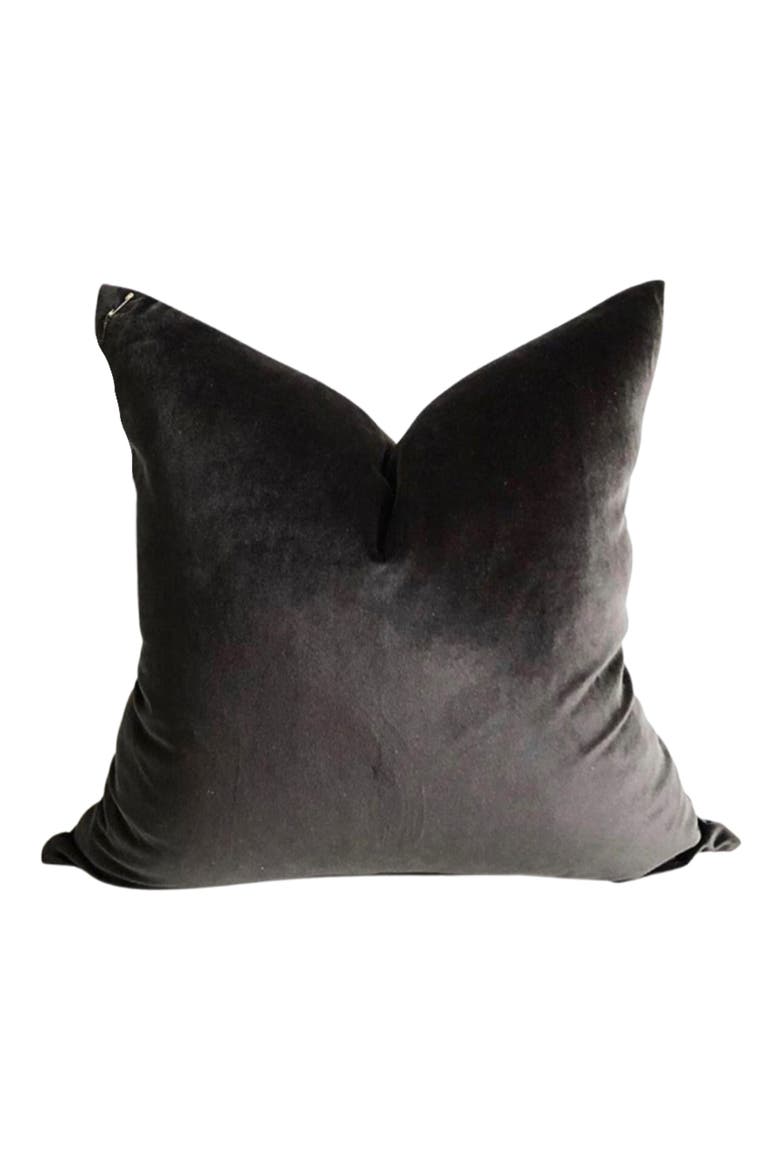 Velvet Pillow Cover, Main, color, BLACK TONES