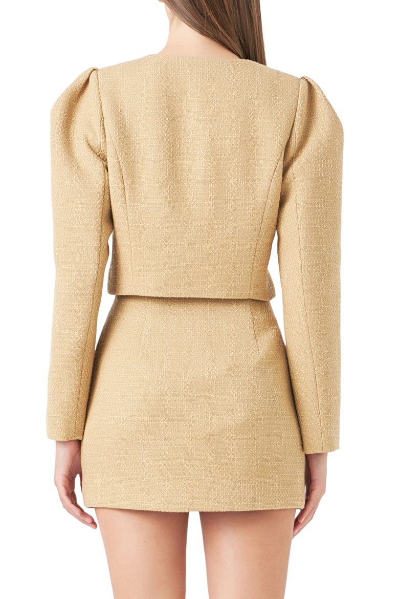 Tweed Blazer, Alternate, color, TAN