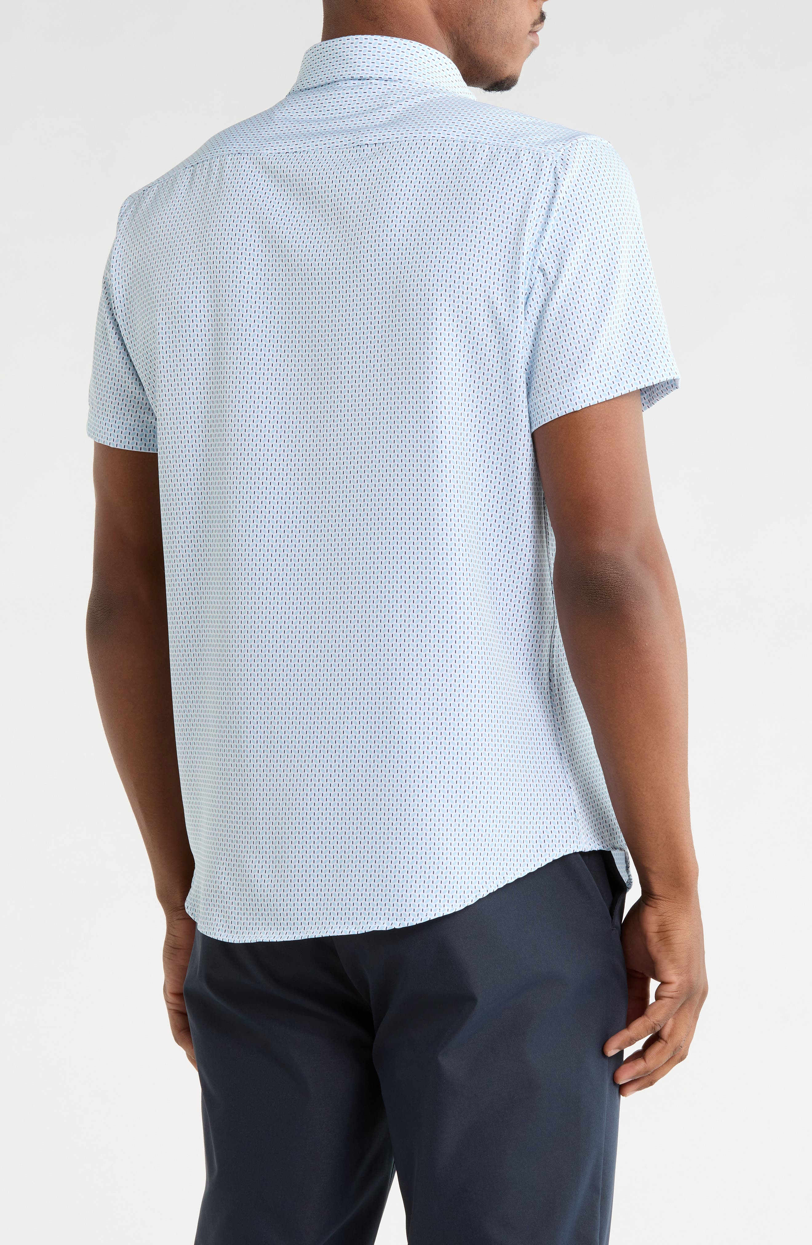 Geometric Print Button-Up Shirt - image 2