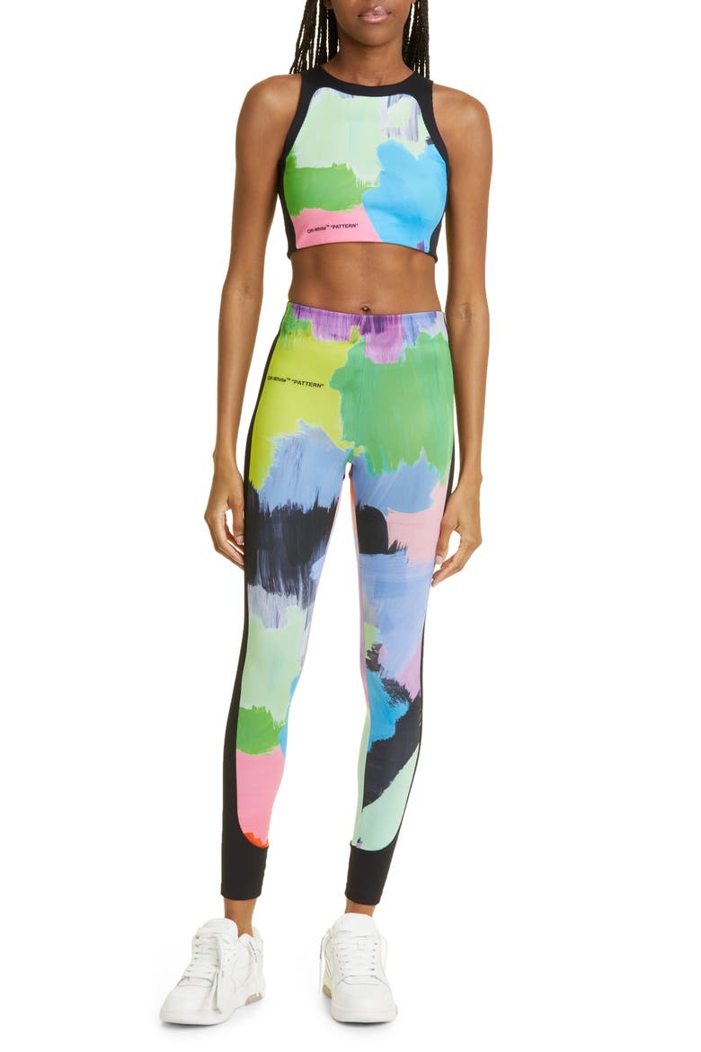 Colorblock Crop Top, Alternate, color, BLACK MULTI