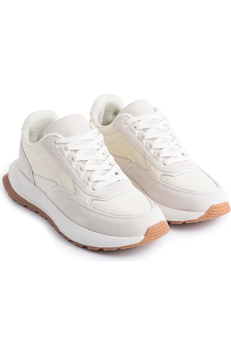 Velez Leather and Textile Sneakers Sporty Look, Alternate, color, White