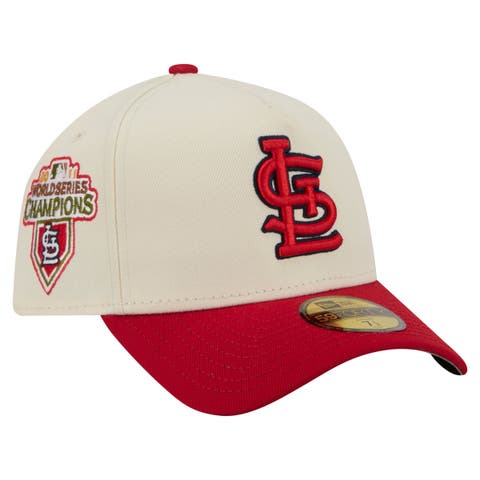 Men's New Era Cream St. Louis Cardinals Chrome A-Frame 59FORTY Fitted Hat