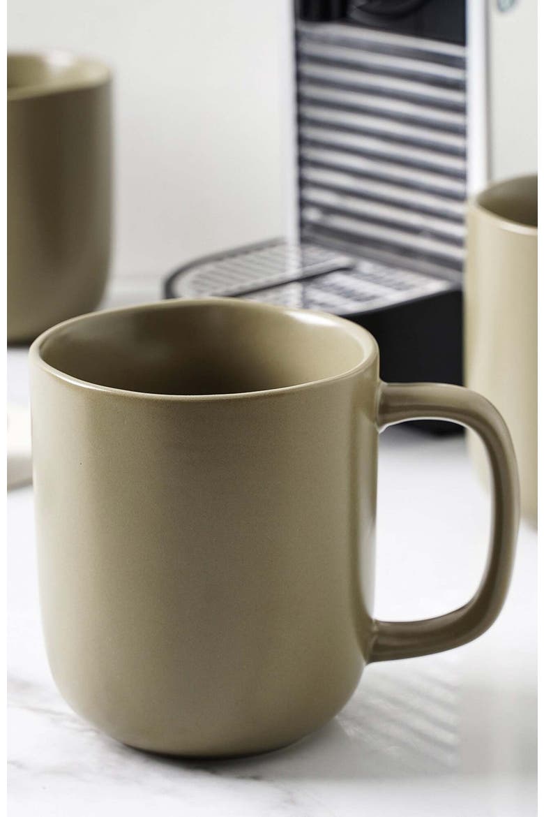 Tom Stoneware 4-Piece Mug Set, Alternate, color, Olive