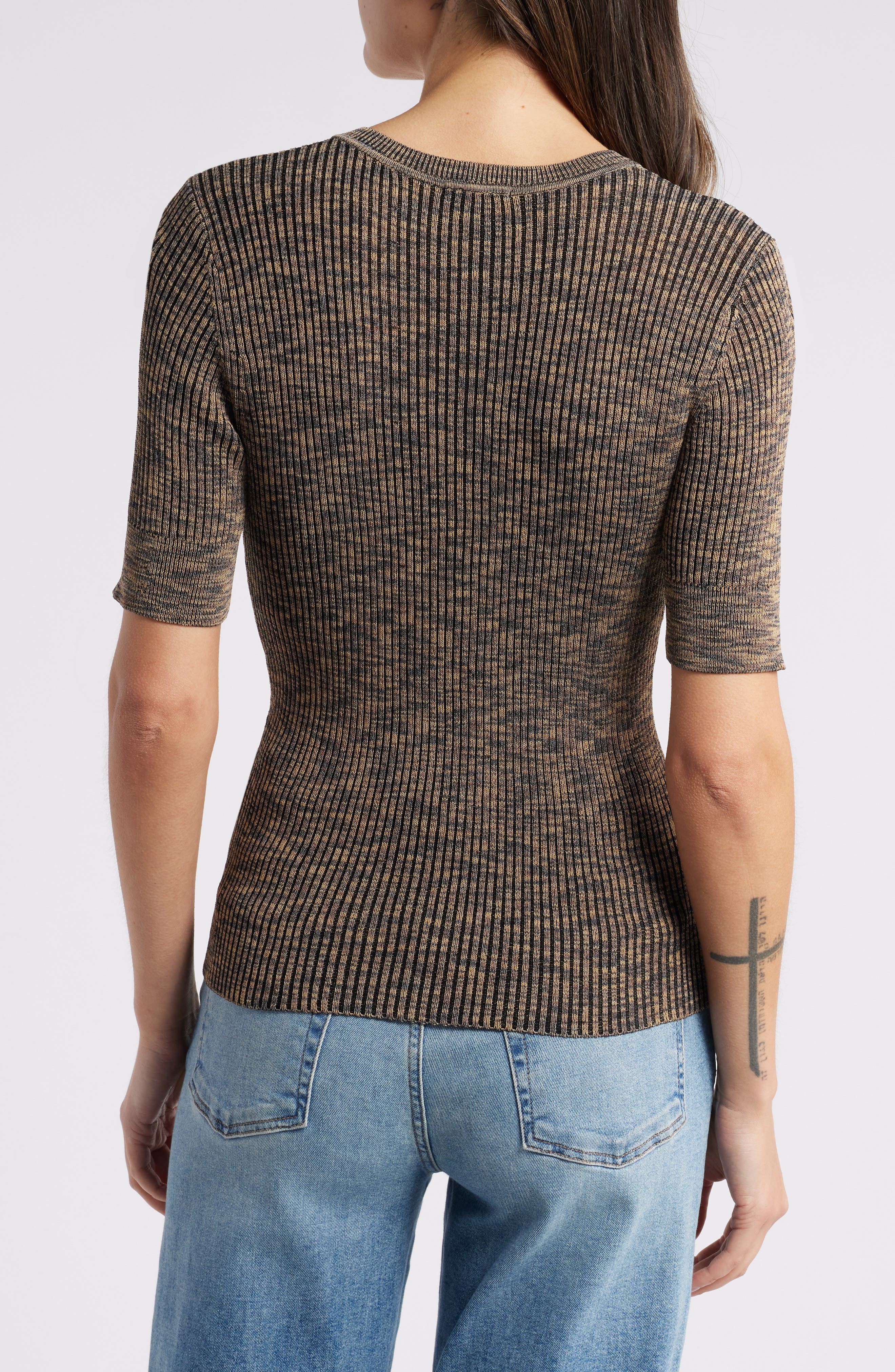 Toni Space Dye Henley Sweater - image 2