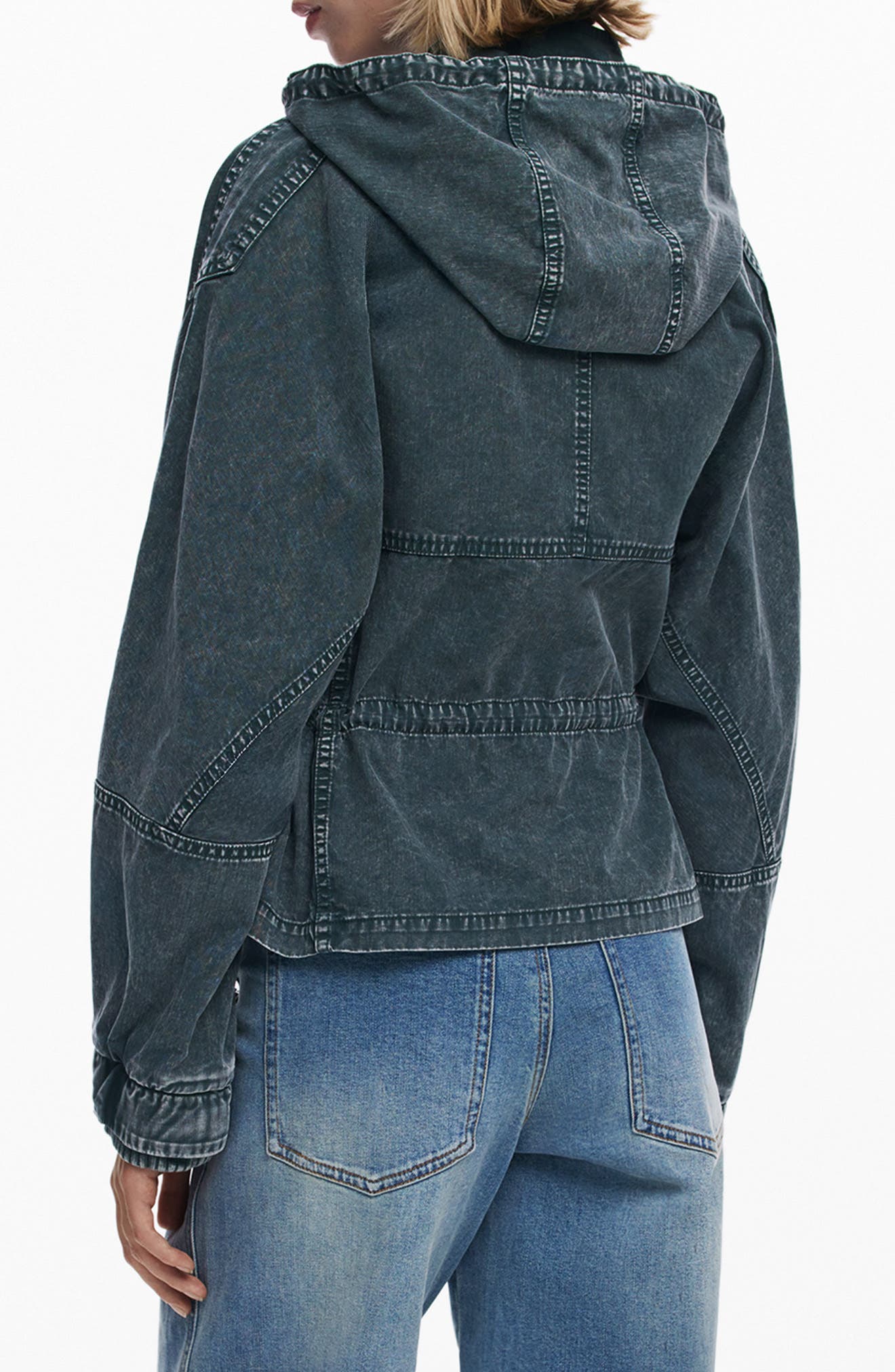 Hooded Denim Jacket - image 2