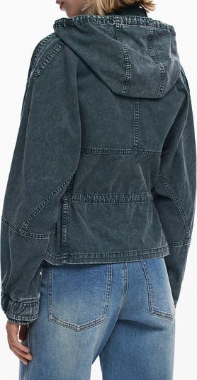 Jersey Denim Shirt Jacket