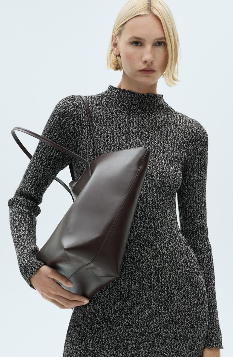 MANGO Flecked Long Sleeve Jersey Dress, Alternate, color, 