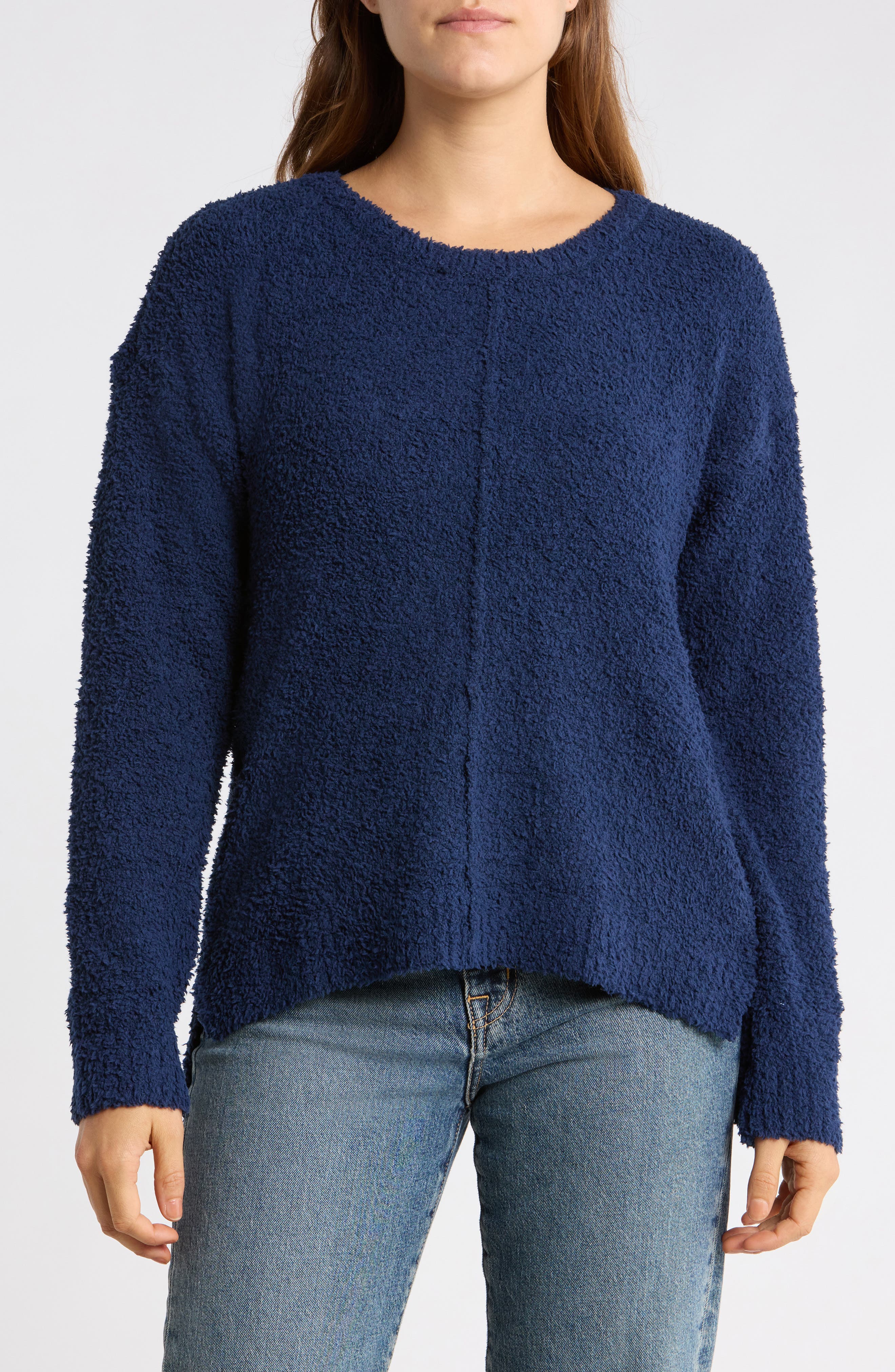 Silky Plush Step Hem Sweater