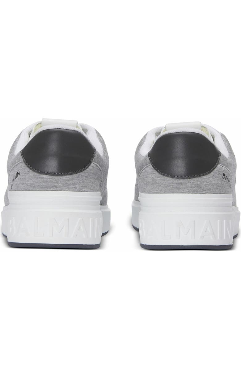 Balmain B-Court Skate Trainers In Fleece And Calfskin, Alternate, color,