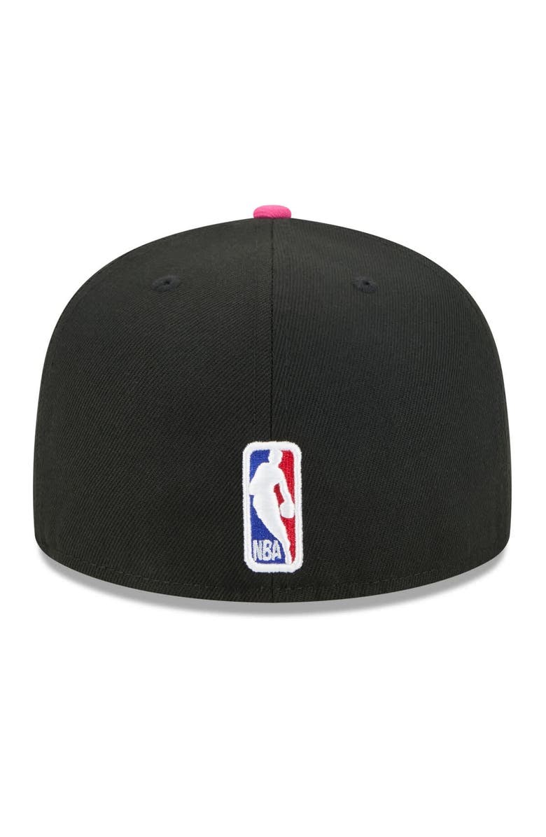 New Era Men's New Era Black/Turquoise Miami Heat 2025/26 City Edition 59FIFTY Fitted Hat, Alternate, color, Black