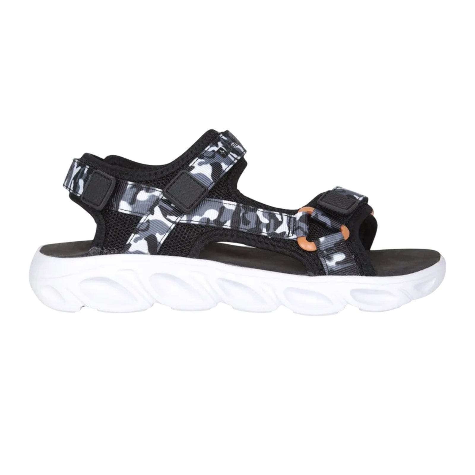 Childrens/Kids Ripple Camo Lightweight Adjustable Outdoor Sandals, Main, color, Black
