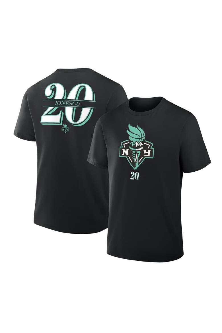 Men's Fanatics Sabrina Ionescu Black New York Liberty In The Paint Name & Number T-Shirt, Alternate, color, Black