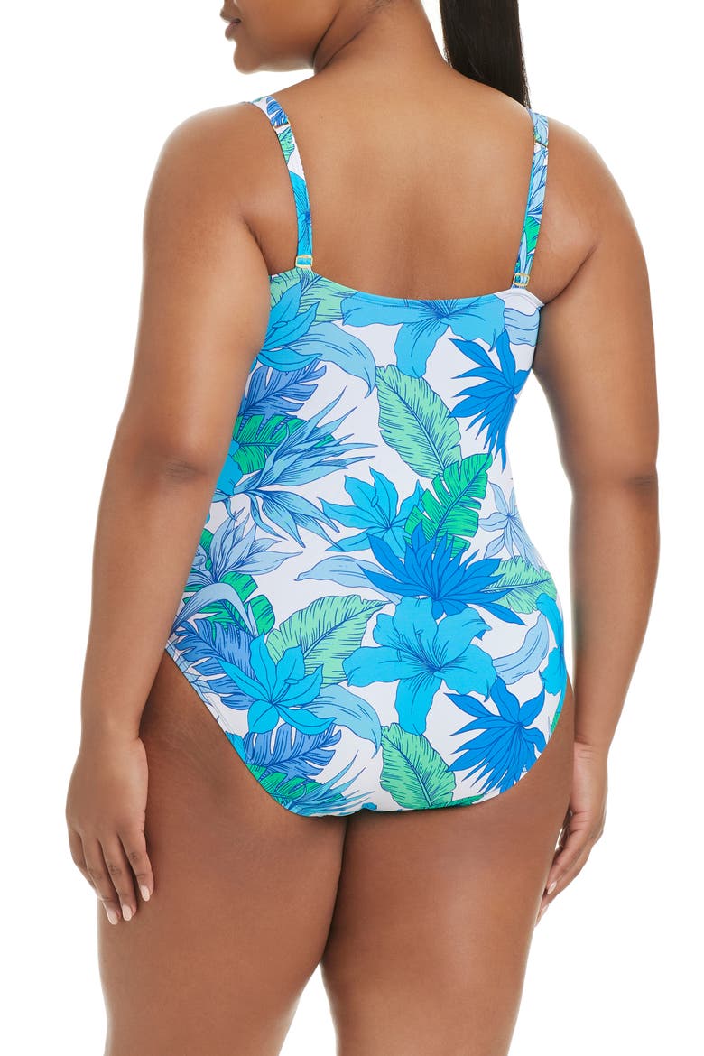 Mio Underwire Shirred One-Piece Swimsuit, Alternate, color, COOL