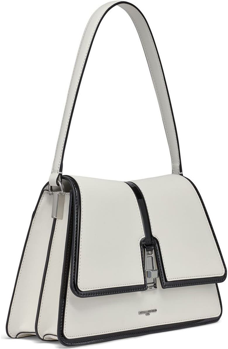 KARL LAGERFELD PARIS Mercerie Shoulder, Alternate, color, White Black