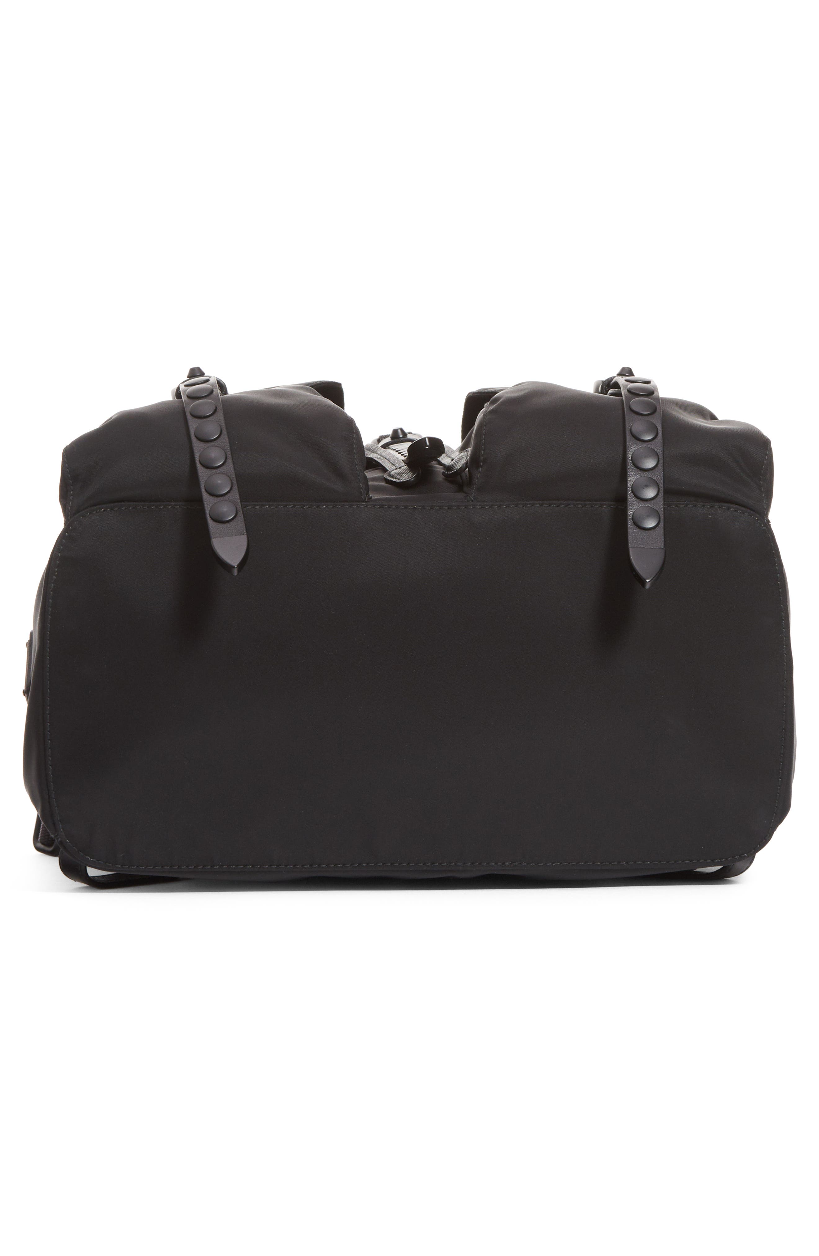 Studded Nylon Backpack, Alternate, color, NERO 1