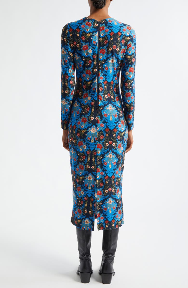FARM Rio Floral Long Sleeve Jersey Dress, Alternate, color, 