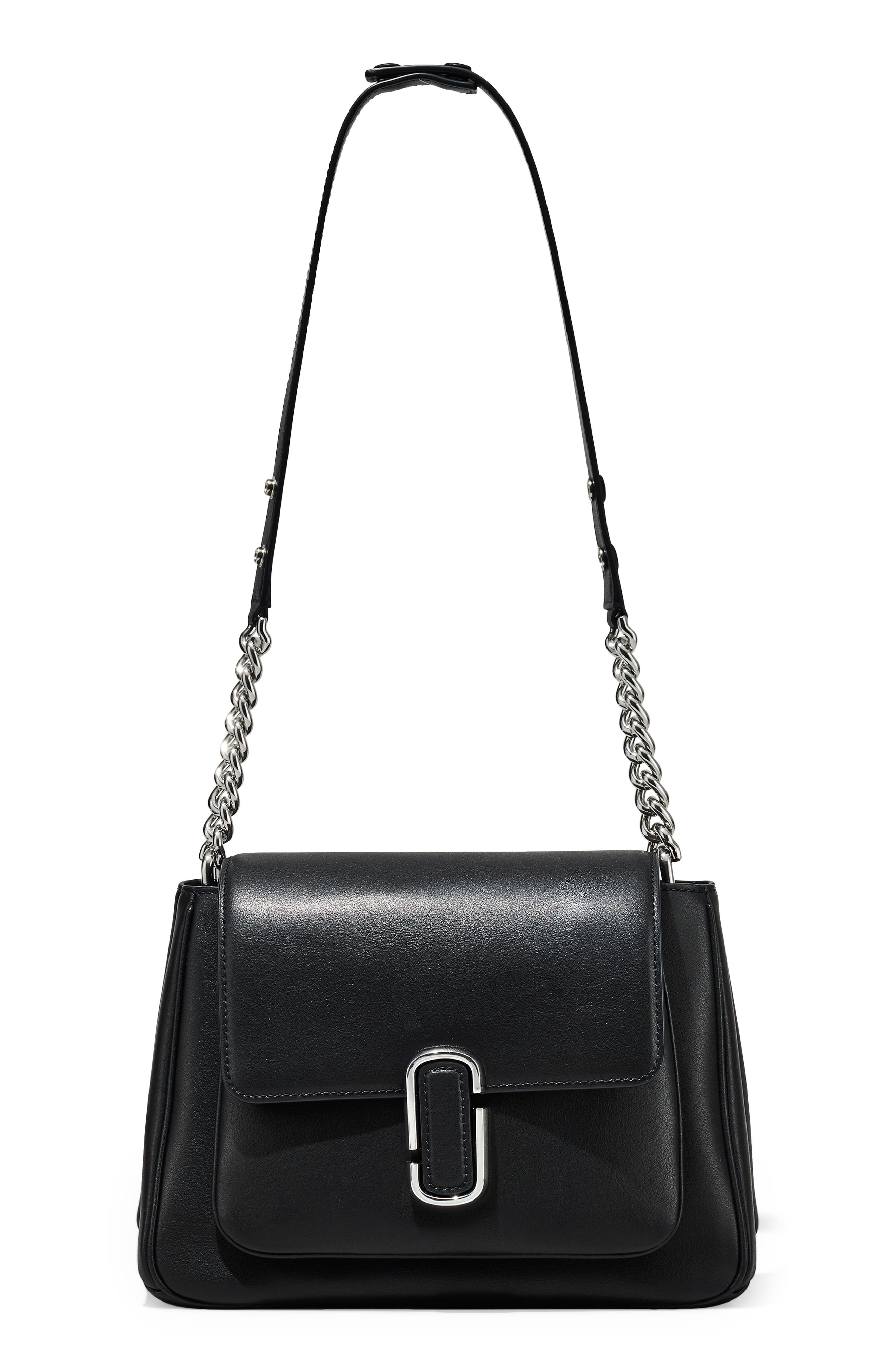 Marc Jacobs The Chain Leather Satchel, Main, color, 