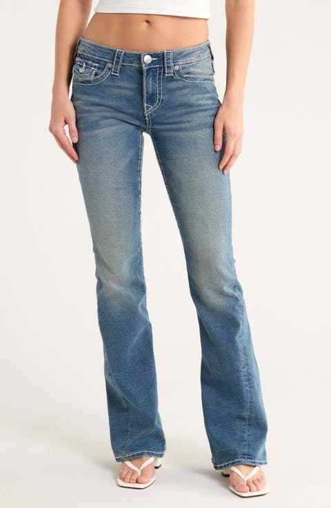 Joey Flap Pocket Flare Leg Jeans (Medium Cozy Fireside Wash)