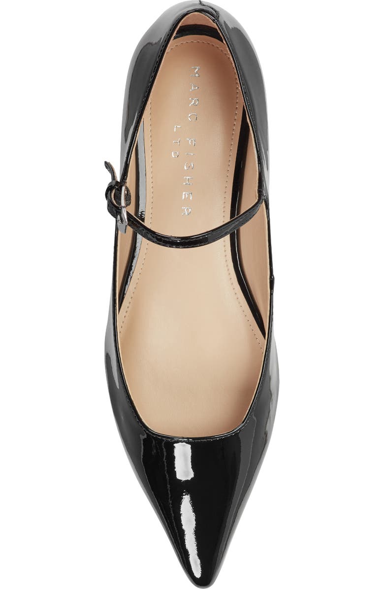 Marc Fisher LTD Trella Mary Jane Pointed Toe Flat, Alternate, color, Black