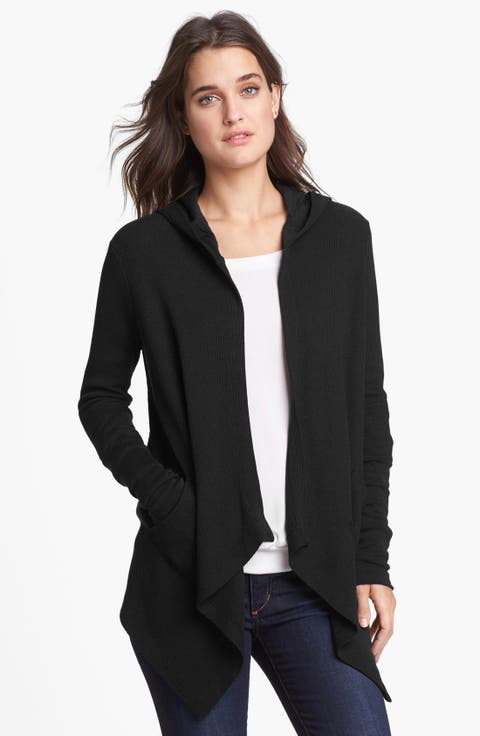 Draped Thermal Hoodie