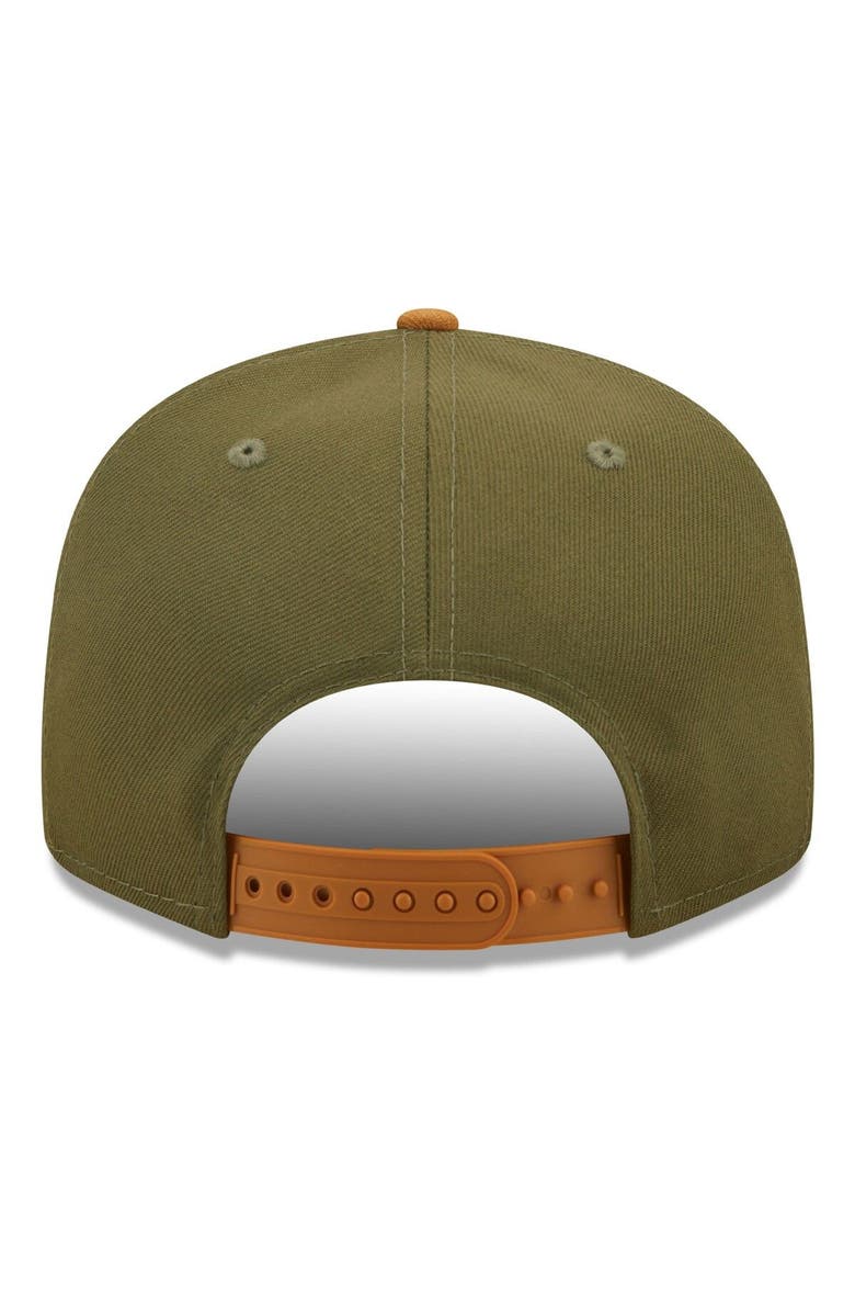 New Era Men's New Era Olive/Brown Boston Celtics Two-Tone Color Pack 9FIFTY Snapback Hat, Alternate, color, 