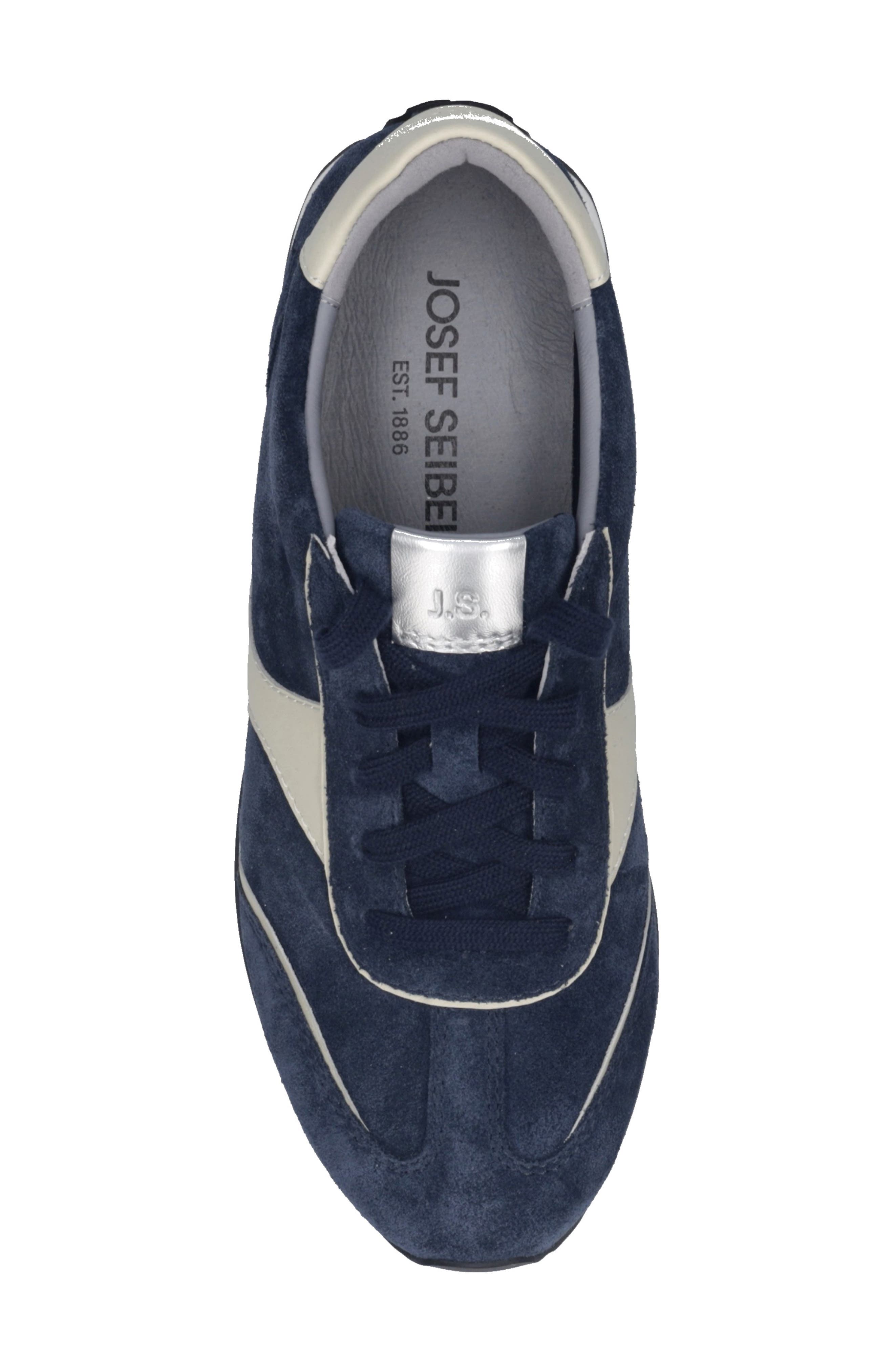 Miley 01 Leather Sneaker, Alternate, color, INDIGO