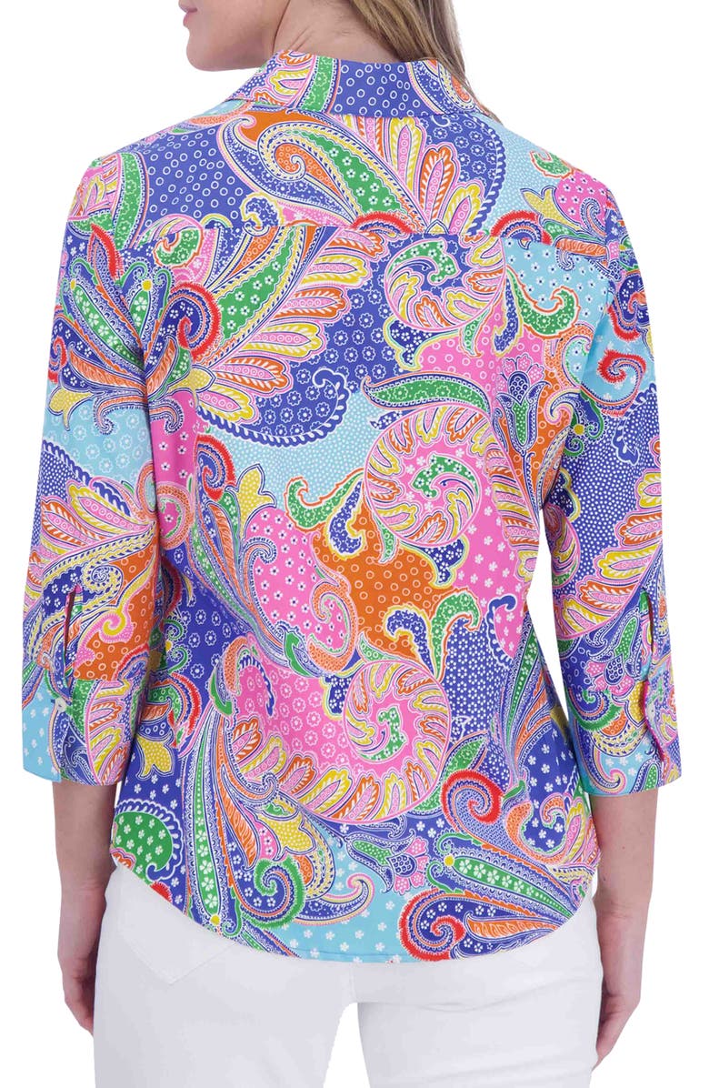 Foxcroft Mary Paisley Button-Up Shirt, Alternate, color,