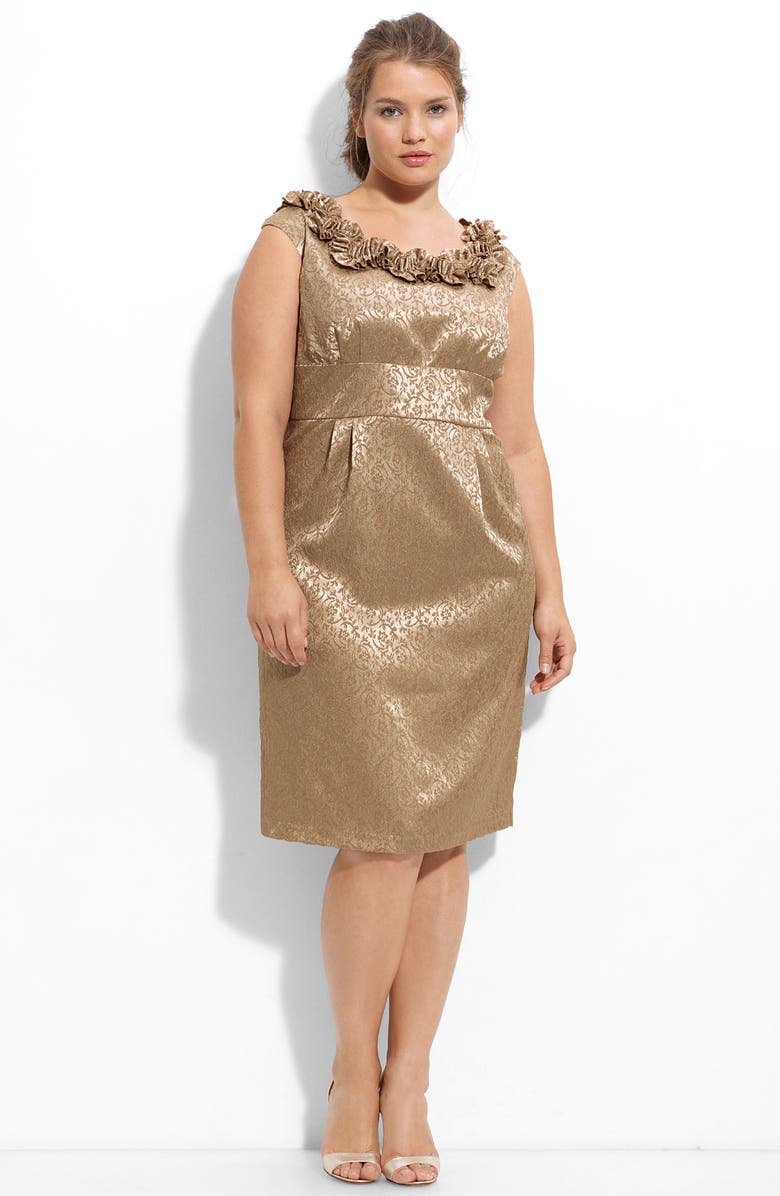 Maggy London London Times by Maggy London Ruffle Neck Sheath Dress | Nordstrom Maggy London London Times by Maggy London Ruffle Neck Sheath Dress | Nordstrom