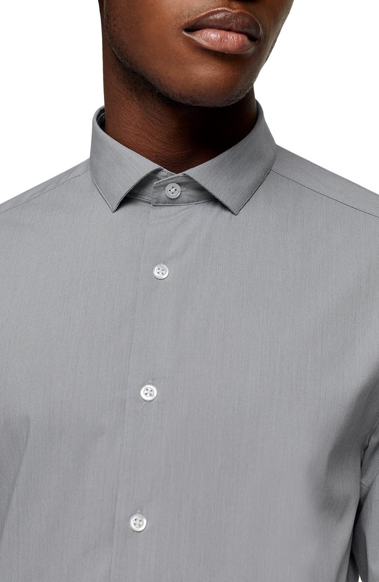 Topman Stretch Fit Button-Up Shirt, Alternate, color, 