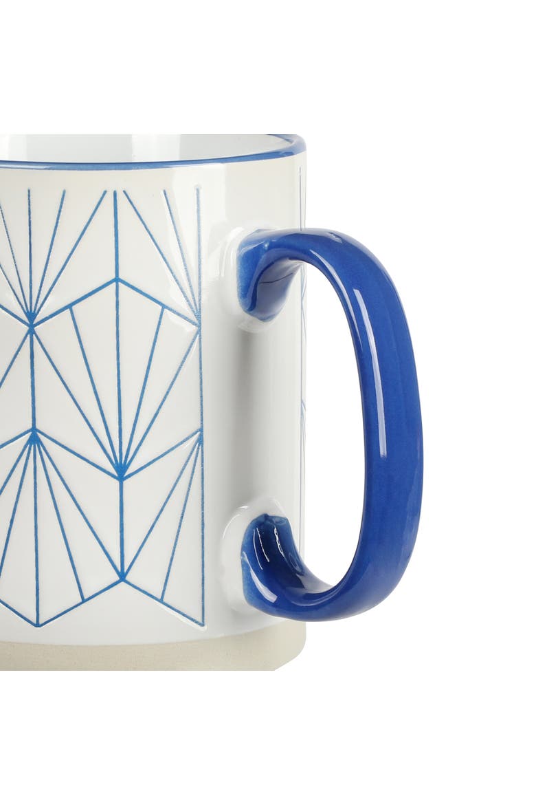 Parkmill 17oz 4 Piece Stoneware Coffee Mug Set, Alternate, color, Blue