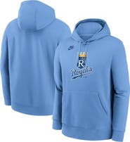 Nike Men's Nike Light Blue Kansas City Royals Cooperstown Collection Logo Club Pullover Hoodie