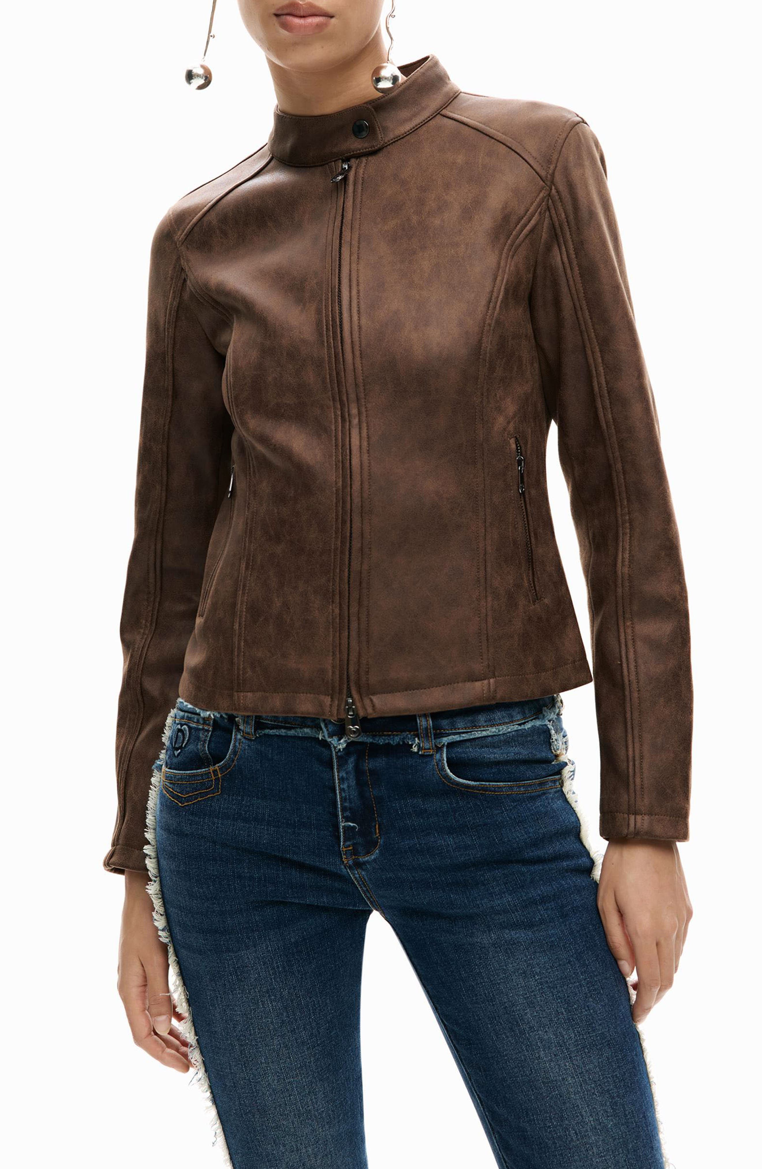 Faux Leather Jacket - image 5