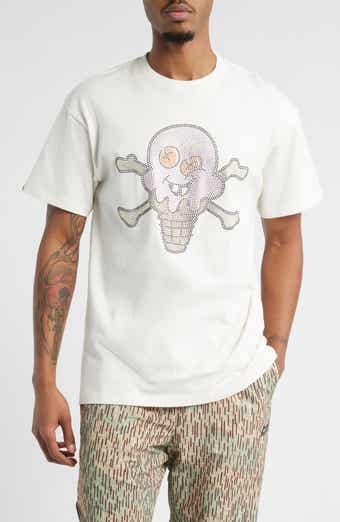 ICECREAM Stones Rhinestone Cotton Graphic T-Shirt