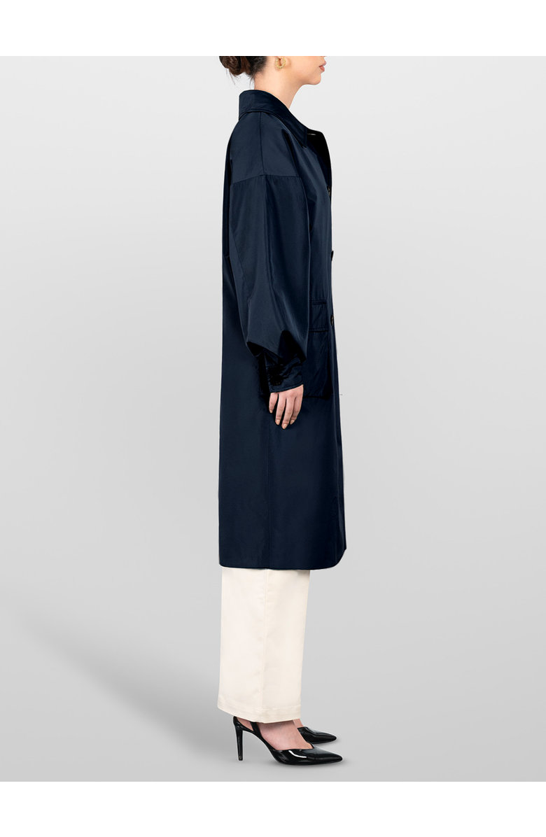 LAURA APARICIO Taffeta Coat, Alternate, color, Blue
