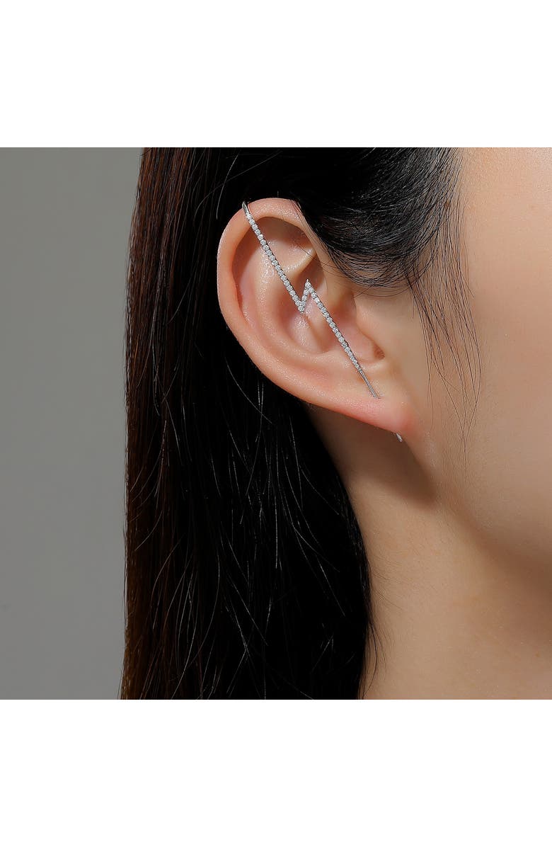 Lafonn Lightning Bolt Simulated Diamond Ear Cuff, Alternate, color, 