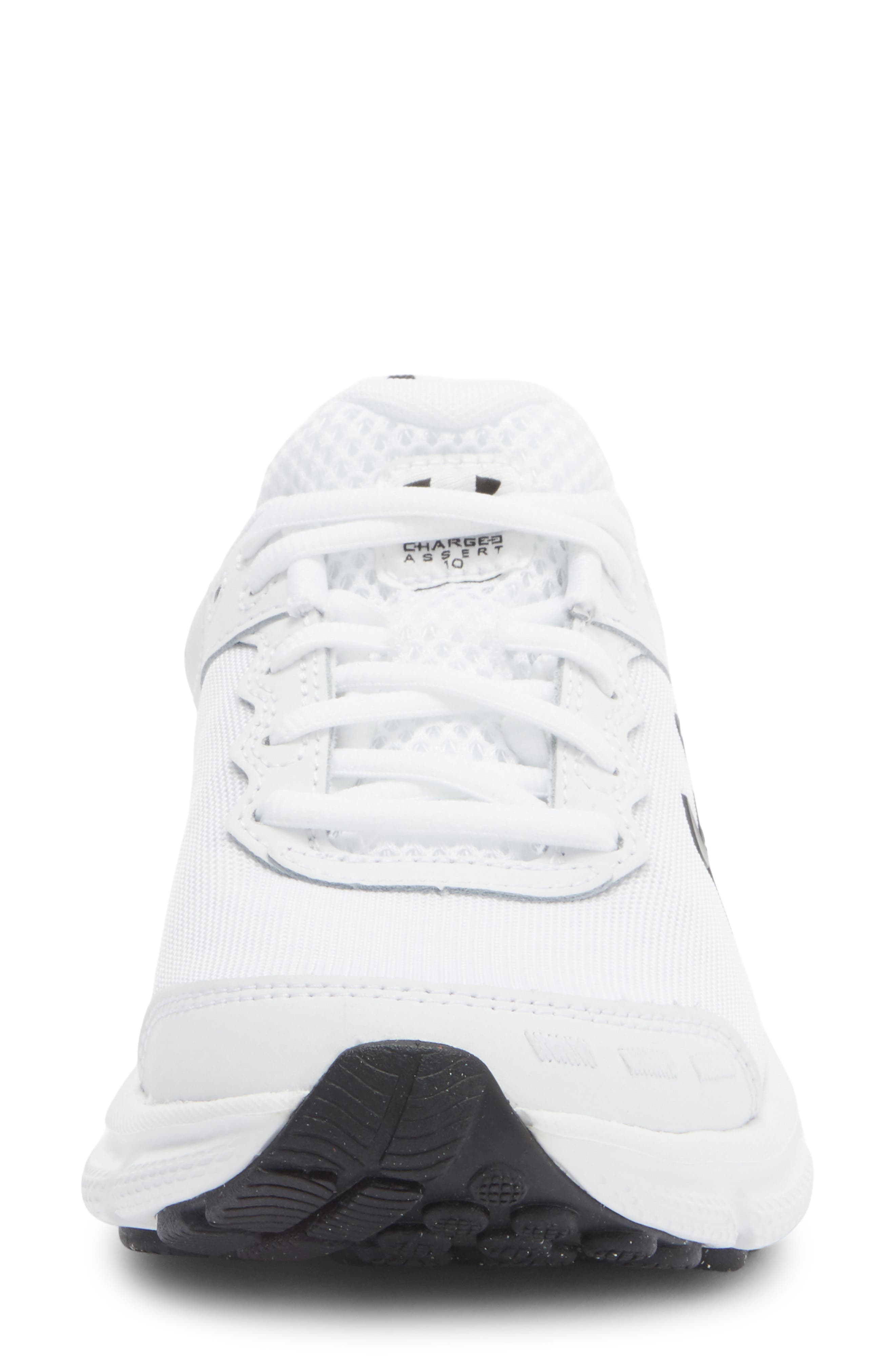 Under Armour Charged Assert 10 Training Shoe, Alternate, color, White/ Black