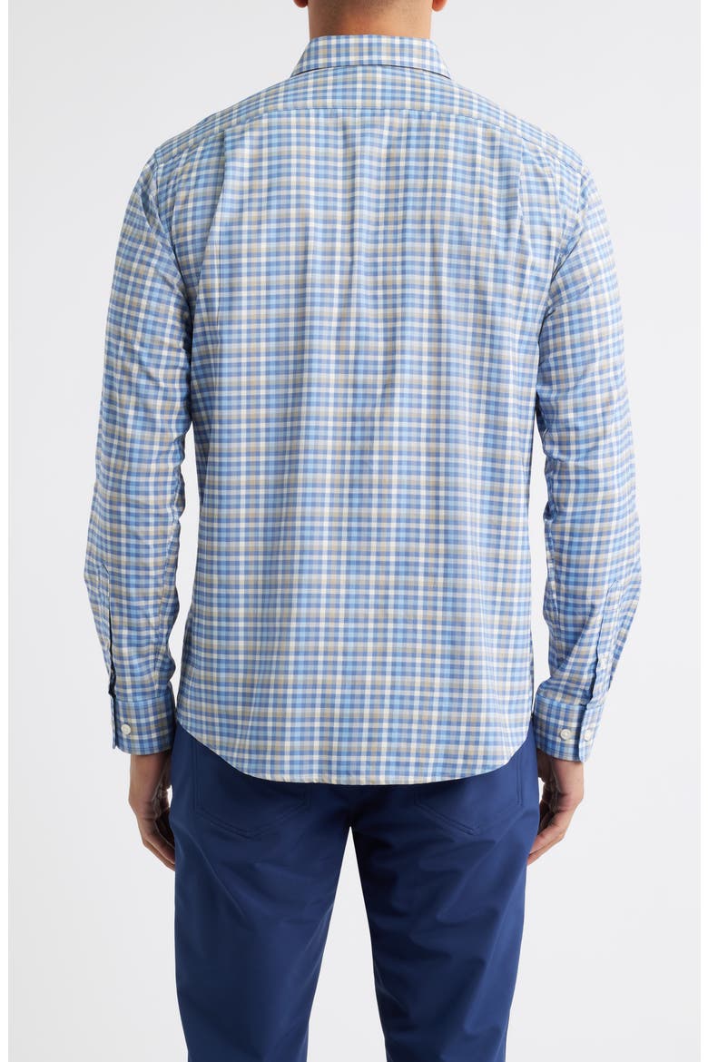 Olie Plaid Stretch Button-Up Shirt, Alternate, color, NAVY