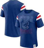 Darius Rucker Collection by Fanatics Men's Darius Rucker Collection by Fanatics Royal Chicago Cubs Distressed Sleeve Stripe T-Shirt
