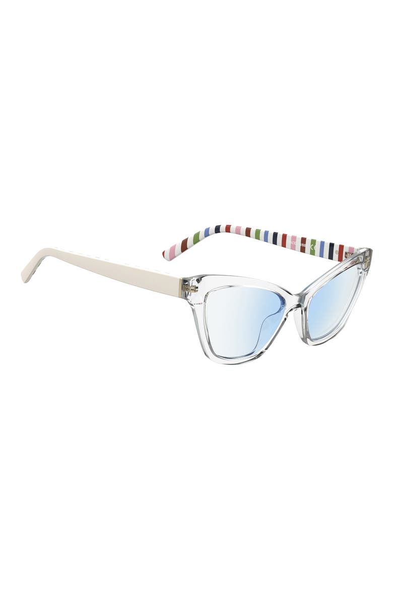 gracelyn 54mm blue light blocking cat eye reading glasses, Alternate, color, CRYSTAL/ DEMO LENS