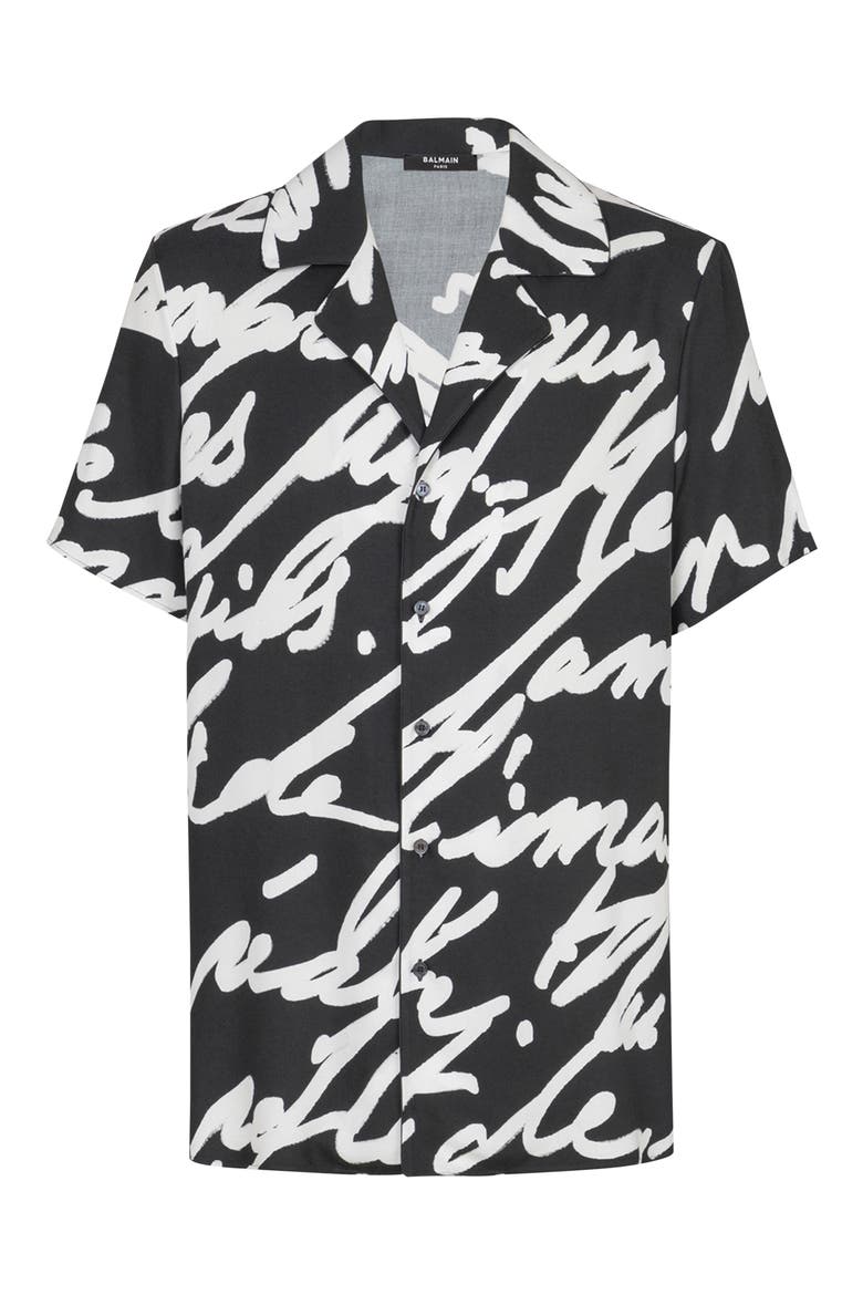 Big Love Letter Pajama Shirt, Alternate, color, EAB BLACK/ WHITE