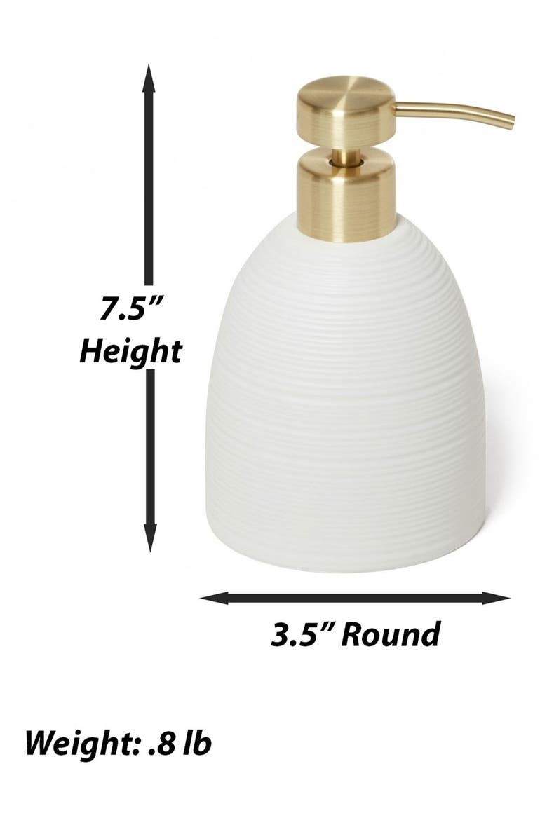 Dubai Brass Trim Lotion Pump, Alternate, color, WHITE
