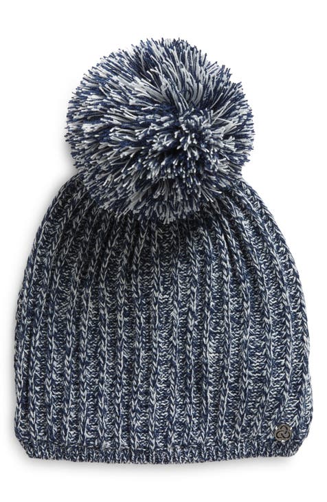 Marled Rib Pompom Beanie