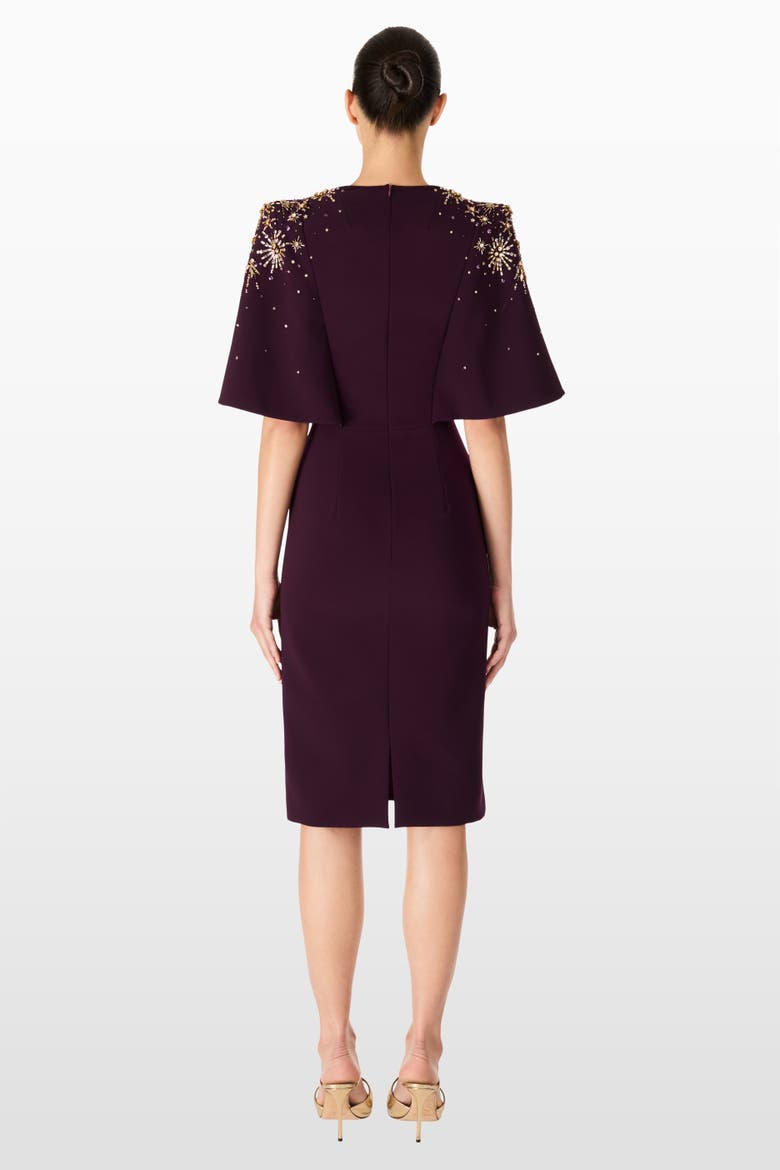 Zeya Sequin-Embellished Midi Dress, Alternate, color, Purple Muscadine