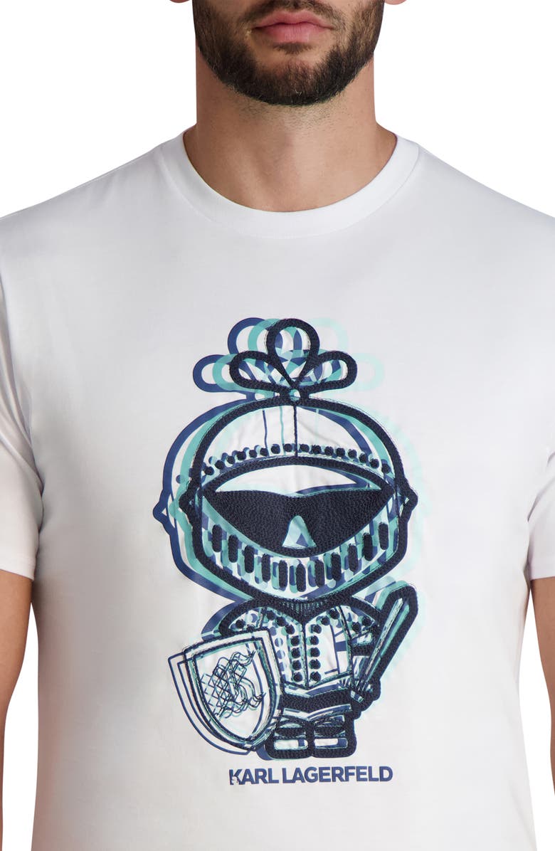 KARL LAGERFELD PARIS Karl Knight Embroidered Graphic Tee, Alternate, color,