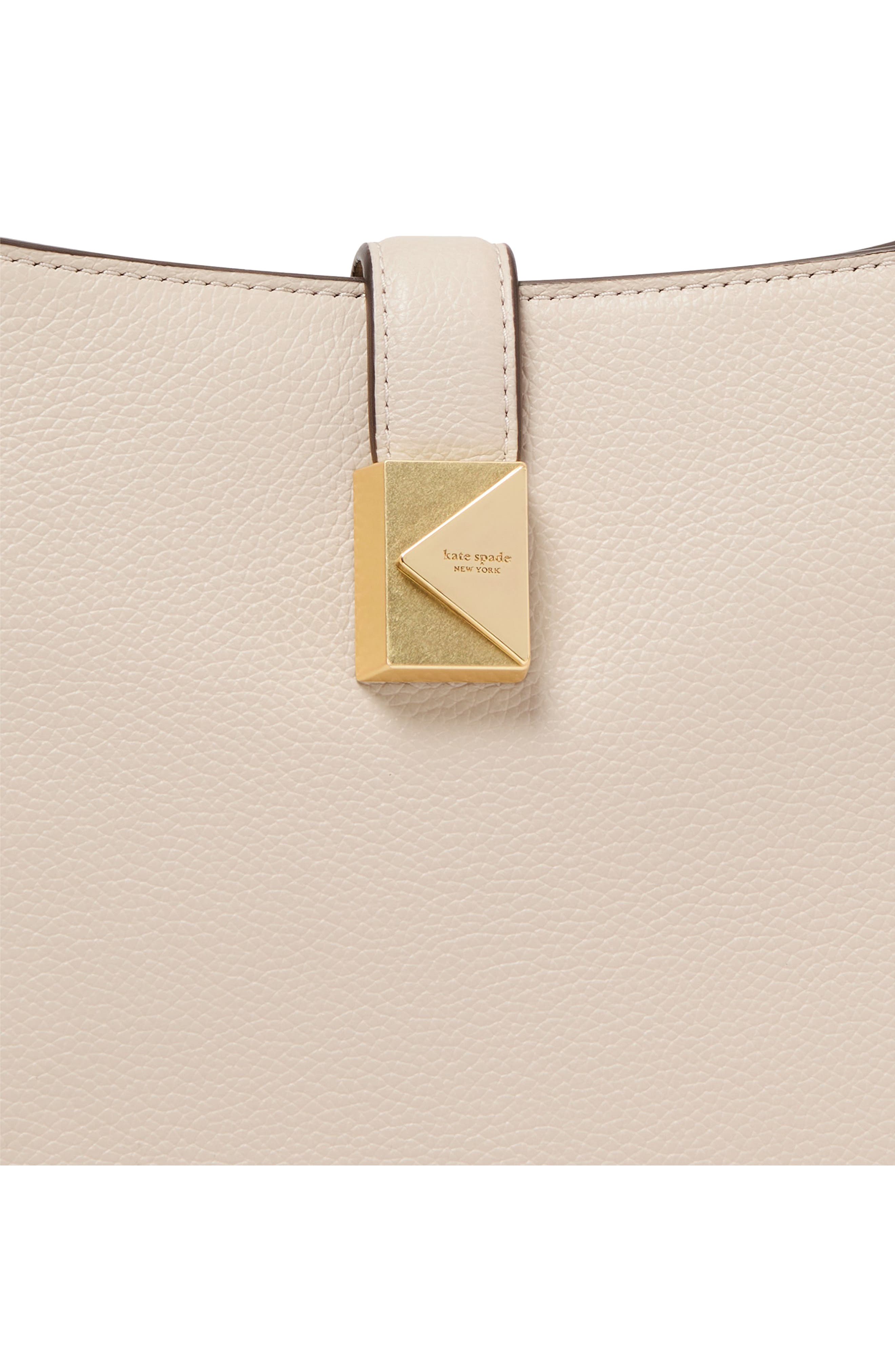 deco leather hobo bag, Alternate, color, MILK GLASS