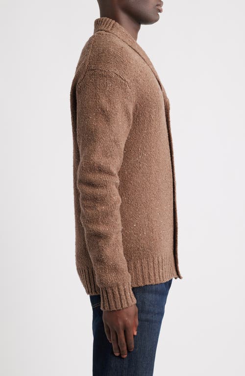 Rails Corden Neppy Shawl Collar Cardigan In Brown