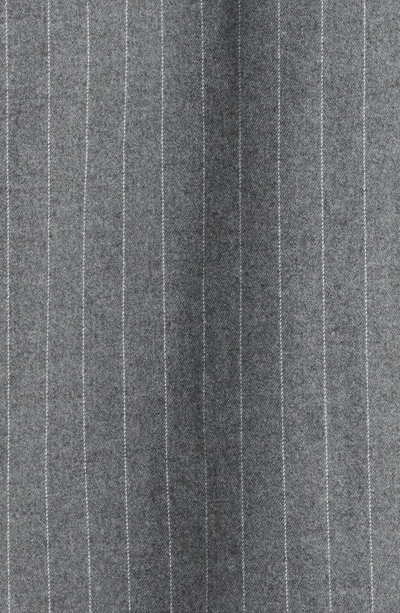 SKIMS Elevated Flannel Pajamas, Alternate, color, Heather Grey Stripe