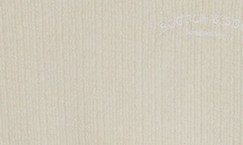 Scotch & Soda Textured Slub Knit T-shirt In Neutral