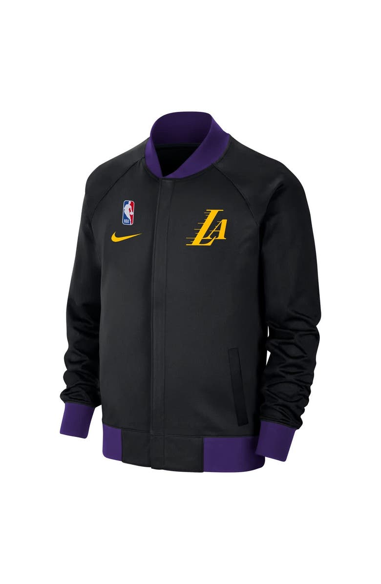 Nike Men's Nike Black Los Angeles Lakers 2024/25 City Edition Authentic Showtime Performance Full-Zip Jacket, Alternate, color, Black