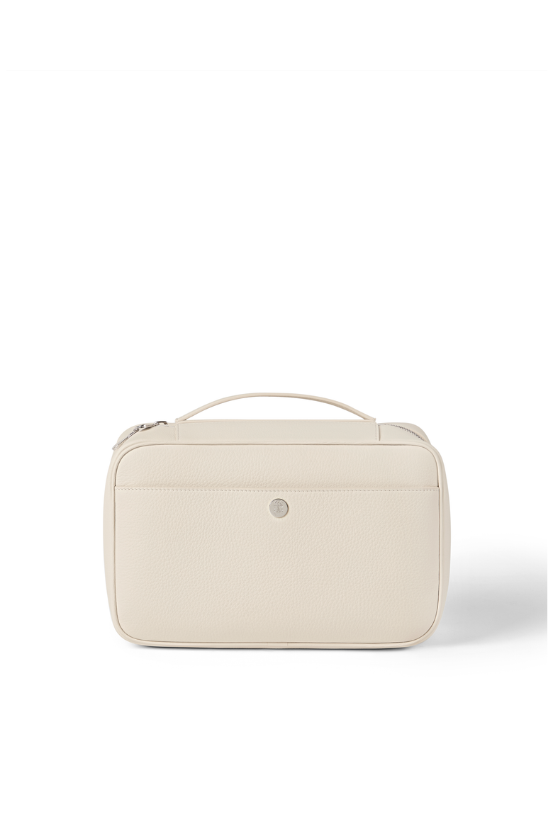 Calfskin beauty case, Main, color, Snow